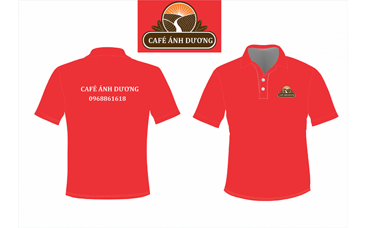 may áo thun đồng phục cho nhân viên quán cà phê